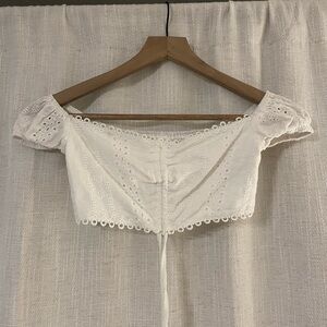 white eyelet crop top!